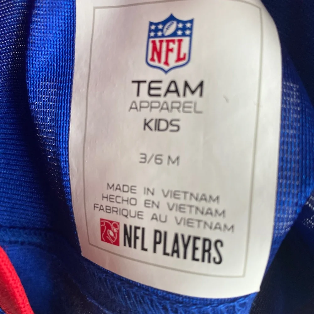 Buffalo Bills Josh Allen Baby Jersey Size 3-6m